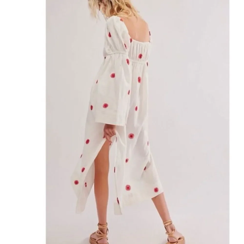 Free People Emory Embroidered Midi Mxi Dress size S